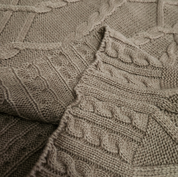 Davi & Dani Solid Round Neck Long Sleeve Sweater - Almond - Picture 4 of 7